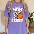 Proud Senior Mom Class Of 2026 Basketball Graduation Leopard Women's Comfort Colors T-Shirt Violet