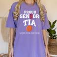 Proud Senior Tia 2026 Graduation Basketball Player Women's Comfort Colors T-Shirt Violet