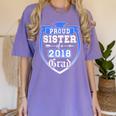 Proud Sister Of a 2018 Grad Graduation Family Women's Comfort Colors T-Shirt Violet
