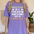 Proud Sister Of A 2018 Graduate Senior Graduation T Shirt Women's Comfort Colors T-Shirt Violet