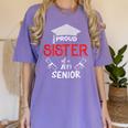 Proud Sister Of a 2019 Senior Graduation Family Women's Comfort Colors T-Shirt Violet