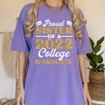 Proud Sister 2022 College Graduate Shirt Sibling Graduation Women's Comfort Colors T-Shirt Violet