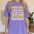 Proud Sister Of A 2025 Graduate Shirt Class 2025 Graduation Women's Comfort Colors T-Shirt Violet