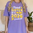 Proud Sister Of A 2026 Graduate Senior Class Graduation Women's Comfort Colors T-Shirt Violet