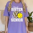 Proud Sister Of A 2026 Senior Softball Graduation Leopard Women's Comfort Colors T-Shirt Violet