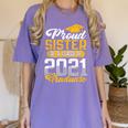 Proud Sister Of a Class Of 2021 Graduate Senior Graduation Women's Comfort Colors T-Shirt Violet