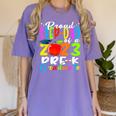 Proud Step-Dad Of 2023 Pre-K Graduate Fathers Day Graduation Women's Comfort Colors T-Shirt Violet