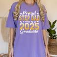 Proud Step Dad Of A Class Of 2025 Graduate Senior Graduation Women's Comfort Colors T-Shirt Violet