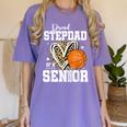 Proud Stepdad Of A 2026 Senior Basketball Graduation Leopard Women's Comfort Colors T-Shirt Violet