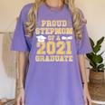 Proud Stepmom Of a 2021 Graduate School Graduation Party Women's Comfort Colors T-Shirt Violet