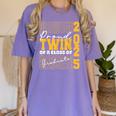Proud Twin Of a 2025 Graduate Grad Prom Graduation Squad 25 Women's Comfort Colors T-Shirt Violet