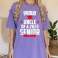 Proud Uncle Of A 2023 Senior Class Of 2023 Graduation Women's Comfort Colors T-Shirt Violet