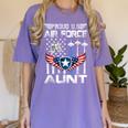Proud US Air Force Aunt Flag Air Force Graduation Aunt Tee Women's Comfort Colors T-Shirt Violet