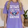 Proud US Air Force Sister Flag Air Force Graduation Sister Women's Comfort Colors T-Shirt Violet