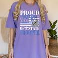 Proud Wife Of a State Trooper Police Officer Graduation Women's Comfort Colors T-Shirt Violet