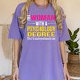 Psychology Degree Major Graduation 2024 Psychologist PsyD Women's Comfort Colors T-Shirt Violet