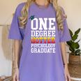 Psychology Graduation Shirt Hotter By One Degree University Women's Comfort Colors T-Shirt Violet
