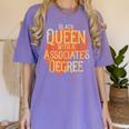 Queen Associate Degree Afrocentric Graduation T Shirt Women's Comfort Colors T-Shirt Violet