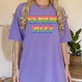 Rainbow LGBT Pride Senior 2023 Graduation Women's Comfort Colors T-Shirt Violet
