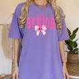 Retro Senior 2026 Class Of 2026 Coquette Pink Bow Graduation Women's Comfort Colors T-Shirt Violet