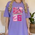 Retro Senior 2026 Coquette Bow Graduation Class Of 2026 Women's Comfort Colors T-Shirt Violet