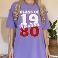 Reunion 1980 Class Of 1980 Reunion 80 Graduation 1980 Women's Comfort Colors T-Shirt Violet