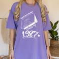 Reunion Class Of 1987 School Graduation Blast From The Past Women's Comfort Colors T-Shirt Violet