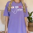 School Nurse Nursing Graduate School Graduation Women's Comfort Colors T-Shirt Violet