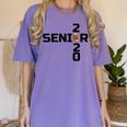 Senior 2020 Football Graduation Shirt Women's Comfort Colors T-Shirt Violet
