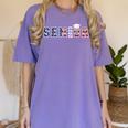 Senior 2023 American Flag USA Graduation Class Of 2023 Women Kids Men Women's Comfort Colors T-Shirt Violet