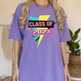 Senior 2023 Graduation Class Of 2023 Retro 90's Graduation Women's Comfort Colors T-Shirt Violet