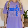 Senior 2024 Graphic Class Of 2024 Graduation Graphic Women's Comfort Colors T-Shirt Violet