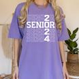 Senior 2024 Graduation Graduate Class Of 2024 Women Boy Girl Women's Comfort Colors T-Shirt Violet