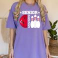 Senior 2025 Bowling Player Class Of 2025 Graduation Seniors Women's Comfort Colors T-Shirt Violet