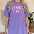 Senior 2026 Class Of 2026 Coquette Pink Bow Graduation 2026 Women's Comfort Colors T-Shirt Violet