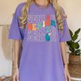 Senior 2026 Class Of 2026 Retro Groovy Graduation Grad Women Women's Comfort Colors T-Shirt Violet