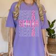 Senior 2026 Class Of 2026 Seniors Graduation 2026 Girl Women Women's Comfort Colors T-Shirt Violet