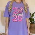 Senior 2026 Graduation Girls Coquette Pink Bow Class Of 2026 Premium Women's Comfort Colors T-Shirt Violet