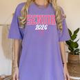 Senior 2026 Pink Coquette Bow Class Of 2026 Graduation Women Women's Comfort Colors T-Shirt Violet
