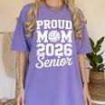 Senior 2026 Volleyball Mom High School Graduation Outfit Women's Comfort Colors T-Shirt Violet