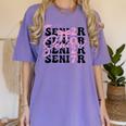 Senior 2027 Class Of 2027 Coquette Pink Bow Graduation 2027 Women's Comfort Colors T-Shirt Violet