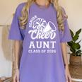 Senior Cheerleader Aunt Cheer Class Of 2026 Graduation Women Women's Comfort Colors T-Shirt Violet