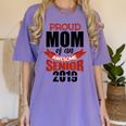 Senior Class Of 2019 Tshirt Graduation Awesome Mom Women's Comfort Colors T-Shirt Violet