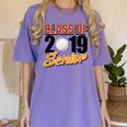 Senior Class Of 2019 Tshirt Graduation School Baseball Women's Comfort Colors T-Shirt Violet