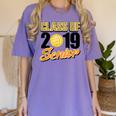 Senior Class Of 2019 Tshirt Graduation School Volleyball Women's Comfort Colors T-Shirt Violet