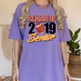 Senior Class Of 2019 Tshirt Graduation Students Football Women's Comfort Colors T-Shirt Violet