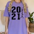 Senior Class Of 2021 Graduation High School College Women's Comfort Colors T-Shirt Violet