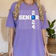Senior Class Of 2024 Bowling First Day Of School Graduation Women's Comfort Colors T-Shirt Violet