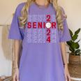 Senior Class Of 2024 Graduation 2024 Maroon Basketball Women's Comfort Colors T-Shirt Violet