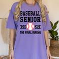 Senior Class Of 2025 Baseball Senior Night Graduation Party Women's Comfort Colors T-Shirt Violet